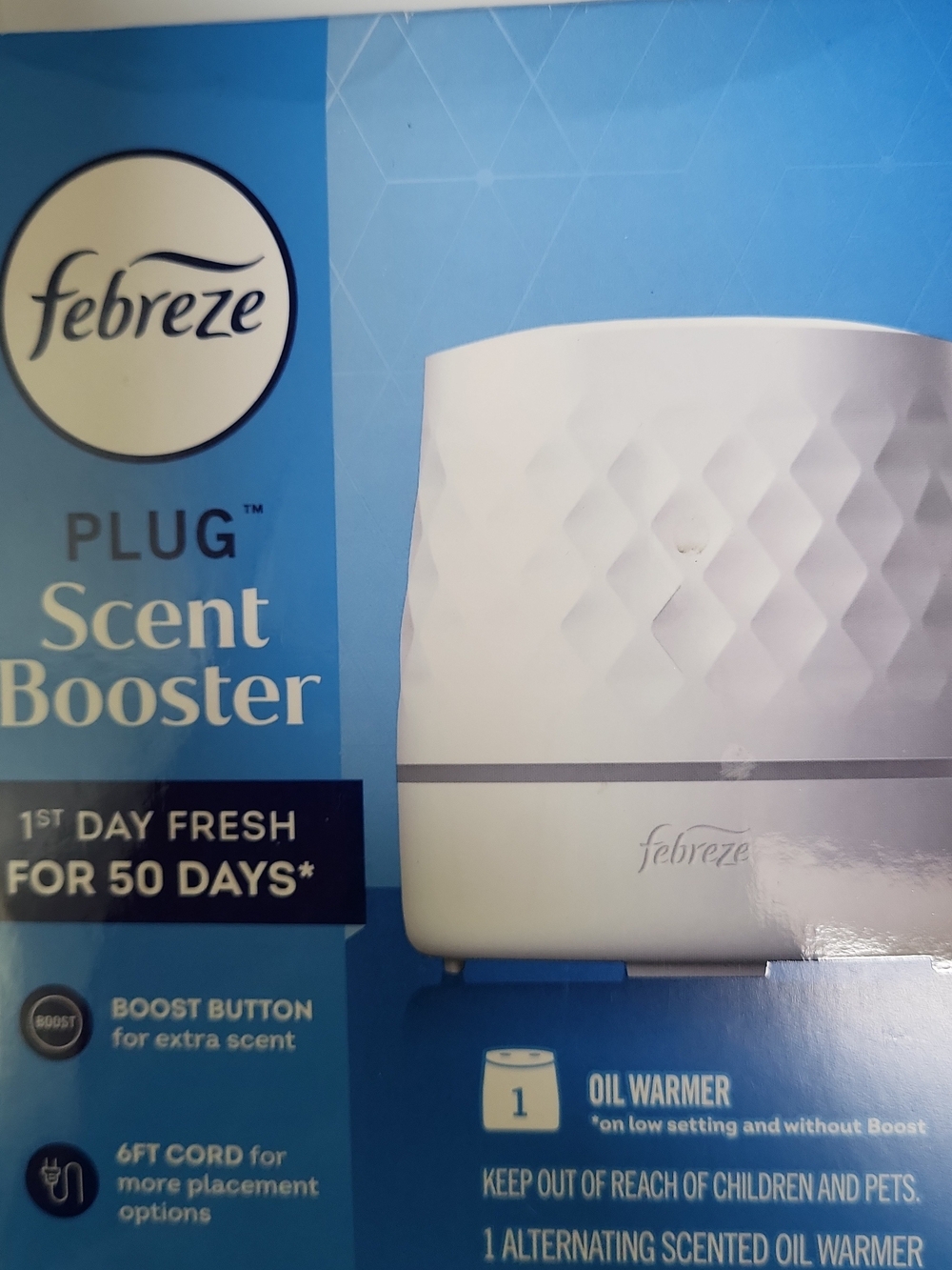 Febreze Plug Scent Booster Oil Warmer - White